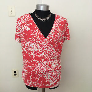 Talbots faux wrap top